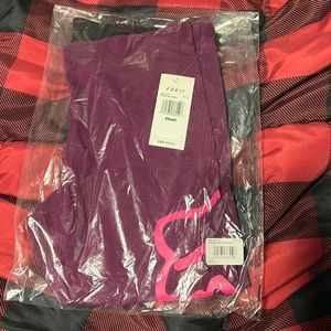 Purple fox racing leggings